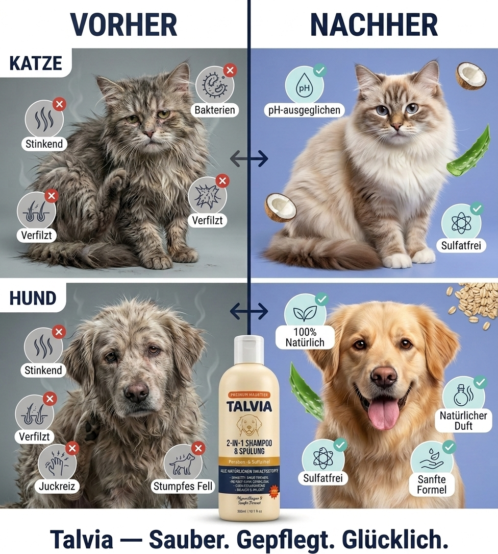 Talvia - 2-in-1 Tier-Shampoo für Hunde & Katzen